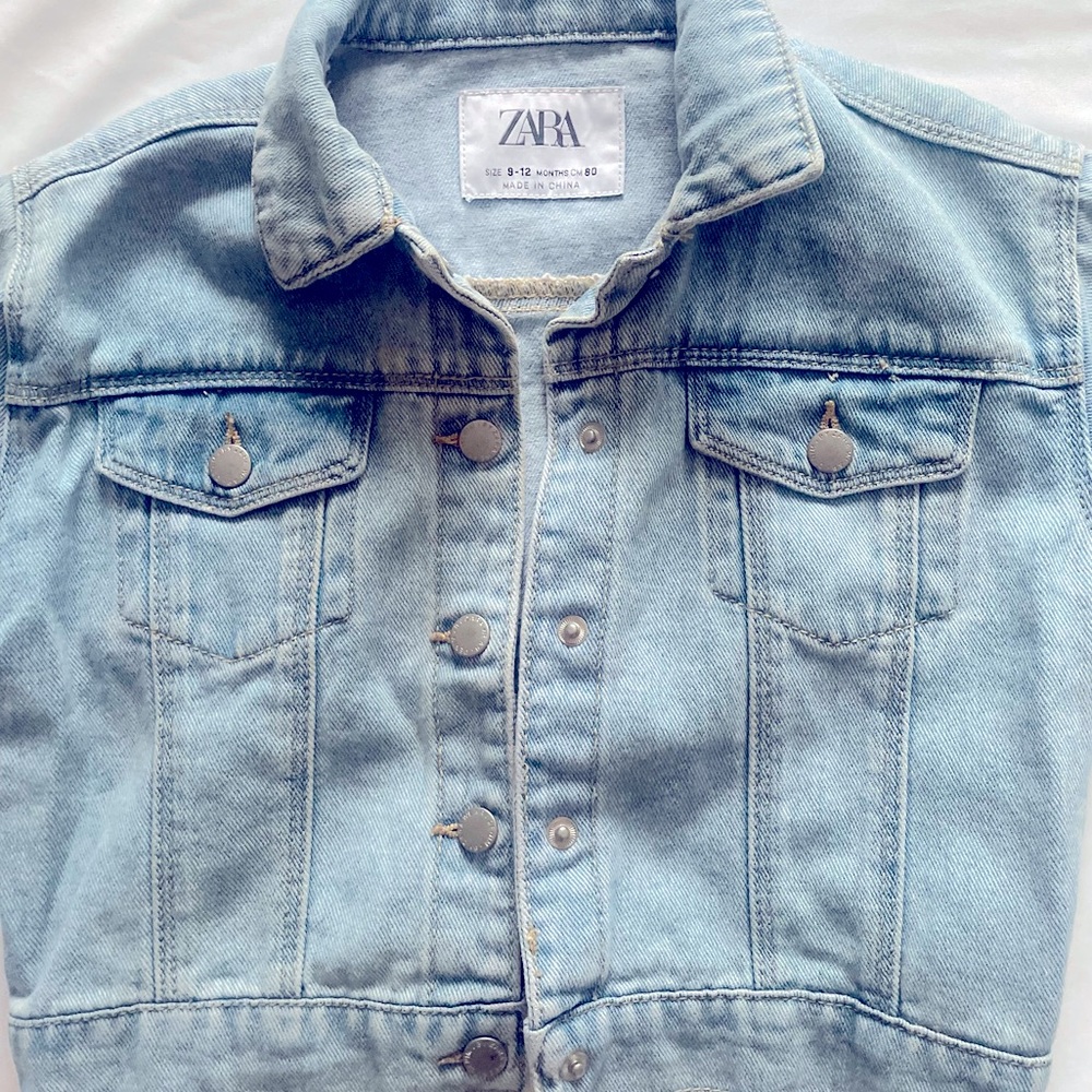 Zara 9-12m girls jean jacket